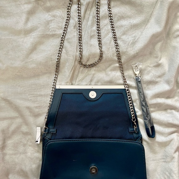 SOLD / WHBM Purse Bag Clutch Blue NWT - Picture 13 of 15